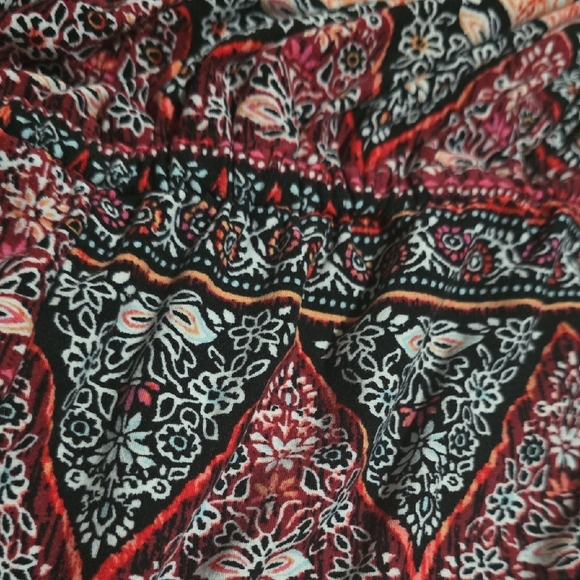 eye candy Red Multi-Pattern Off-Shoulder Romper - Picture 2 of 2